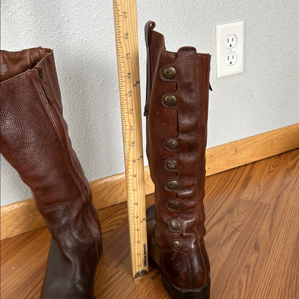 Matisse Dark Brown Leather Heeled Boots - Picture 11 of 15